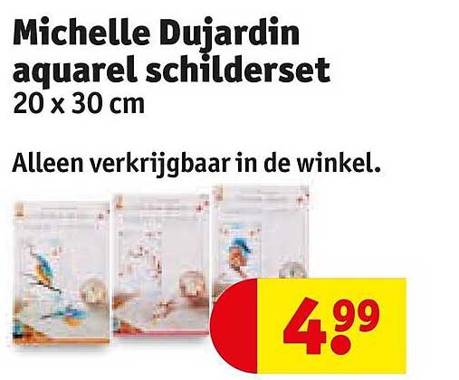 Michelle Dujardin aquarel schilderset 20 x 30 cm