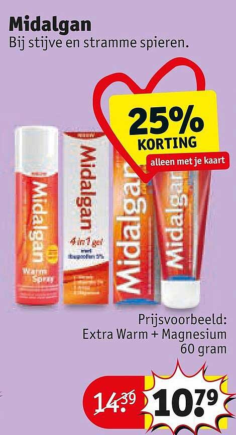 Midalgan Bij stijve en stramme spieren. 25% KORTING alleen met je kaart