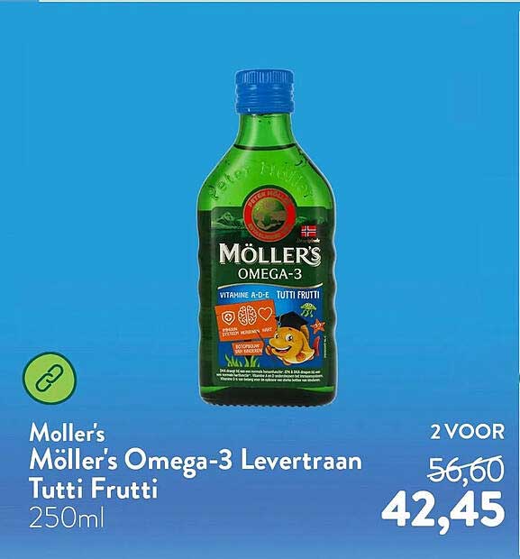 Möller's Omega-3 Levertraan Tutti Frutti 250ml