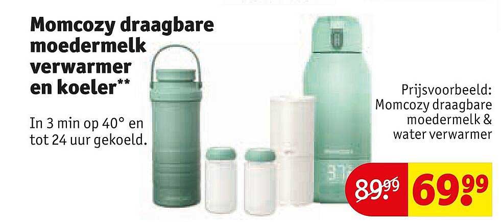 Momcozy draagbare moedermelk verwarmer en koeler**