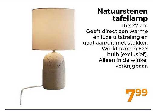 Natuurstenen tafellamp