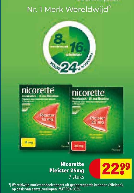 Nicorette Pleister 25mg 7 stuks