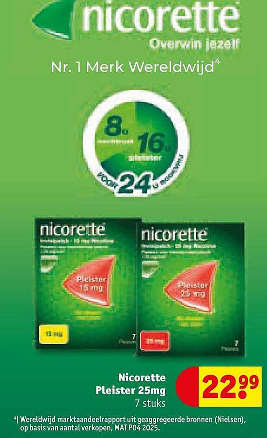 Nicorette Pleister 25mg 7 stuks