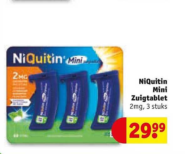 NiQuitin Mini Zuigtablet 2mg, 3 stuks