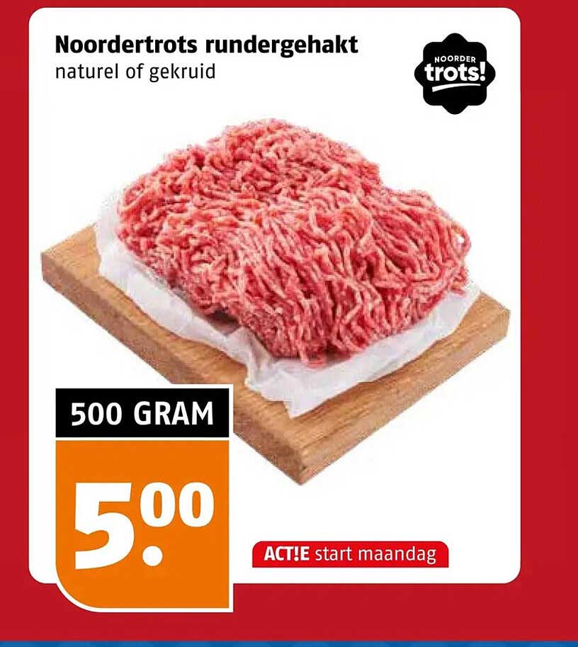 Noordertrots rundergehakt natuur of gekruid