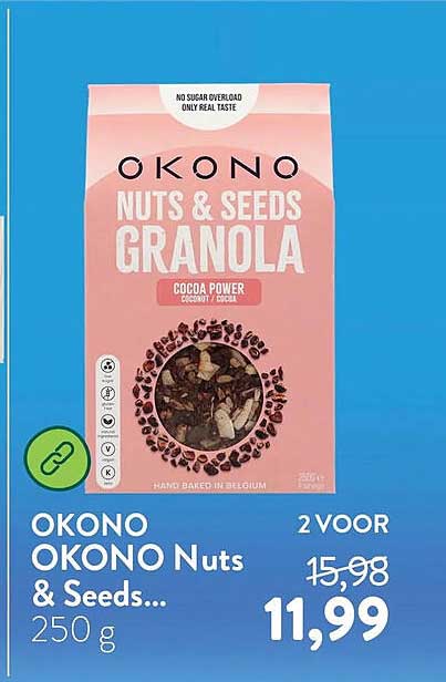 OKONO Nuts & Seeds Granola 250 g 2 voor