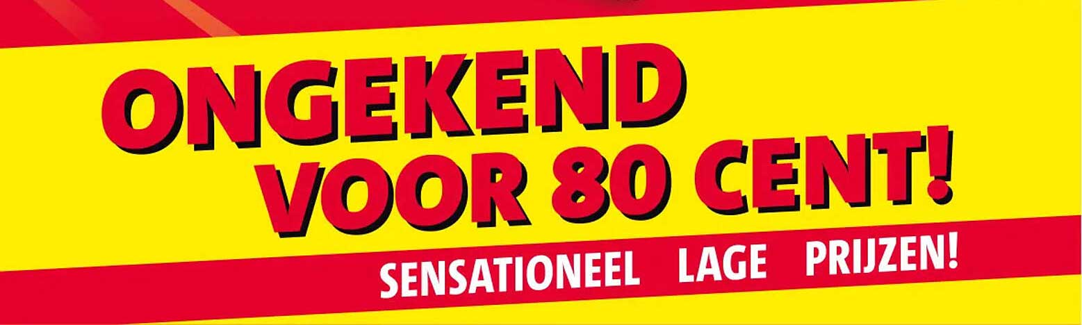 ONGEKEND VOOR 80 CENT!