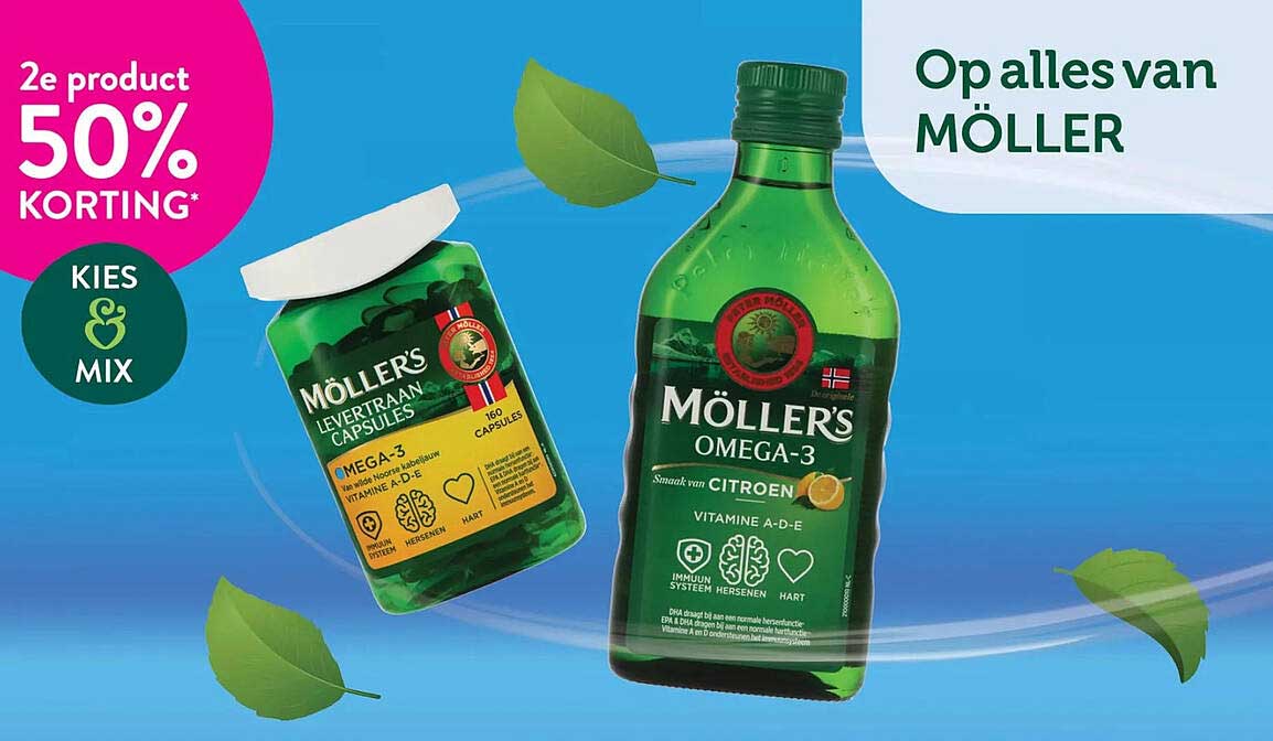 Op alles van Möller 2e product 50% korting