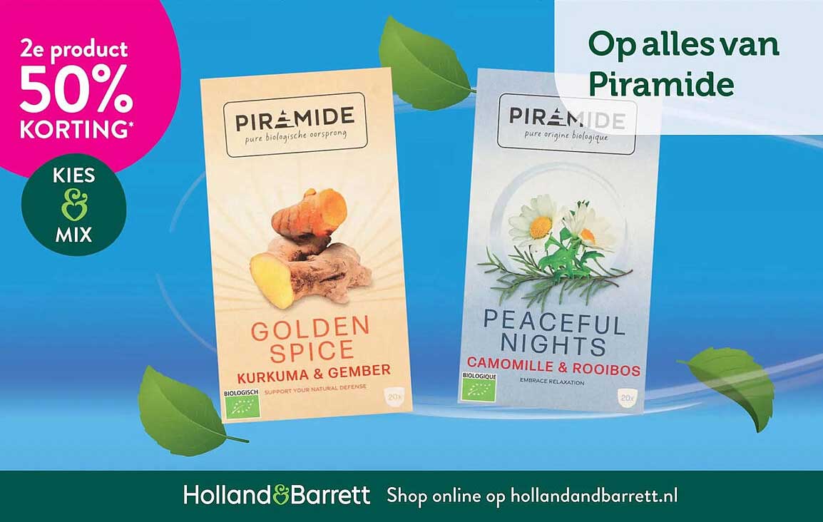 Op alles van Piramide 2e product 50% korting*