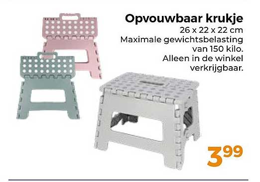Opvouwbaar krukje