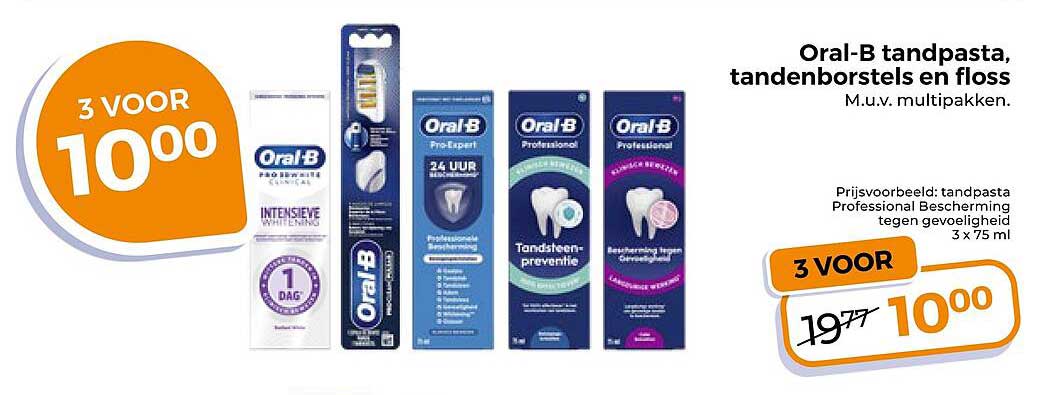 Oral-B tandpasta, tandenborstels en floss