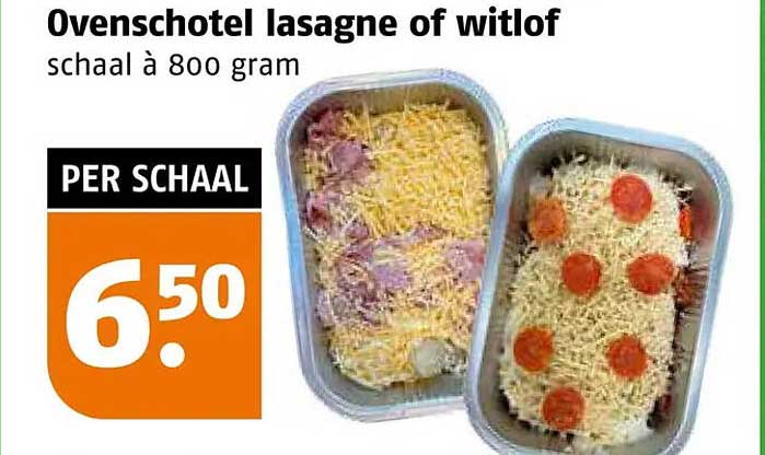 Ovenschotel lasagne of witlof schaal à 800 gram