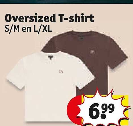 Oversized T-shirt S/M en L/XL