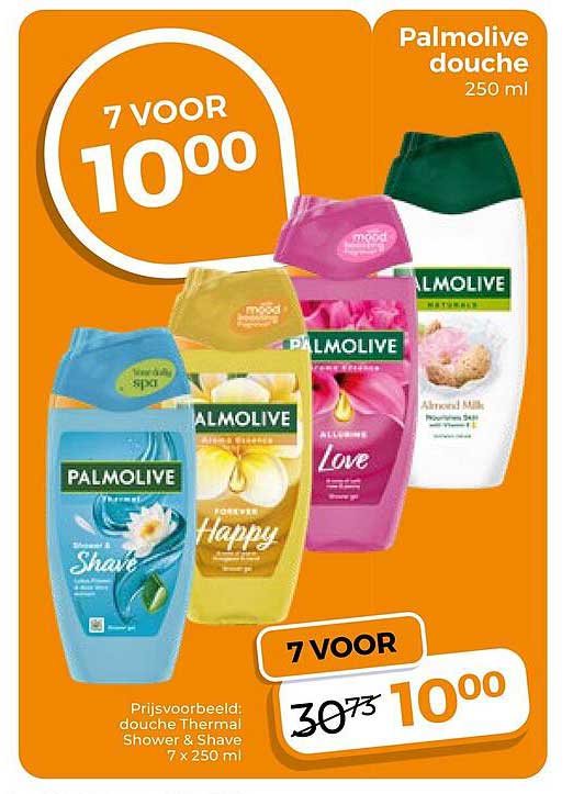 Palmolive douche 250 ml 7 voor 10,00