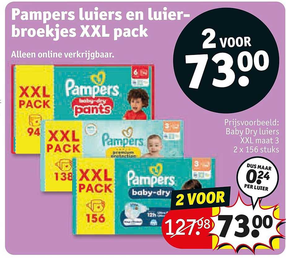 Pampers luiers en luierbroekjes XXL pack