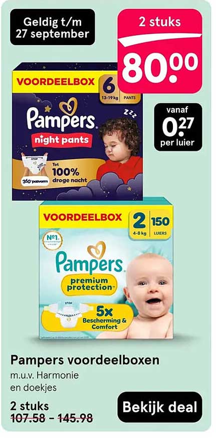 Pampers voordeelboxen