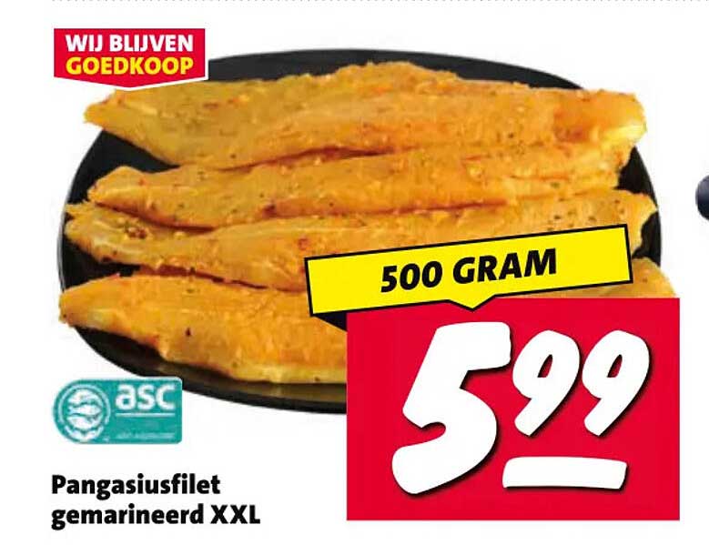 Pangasiusfilet gemarineerd XXL 500 gram