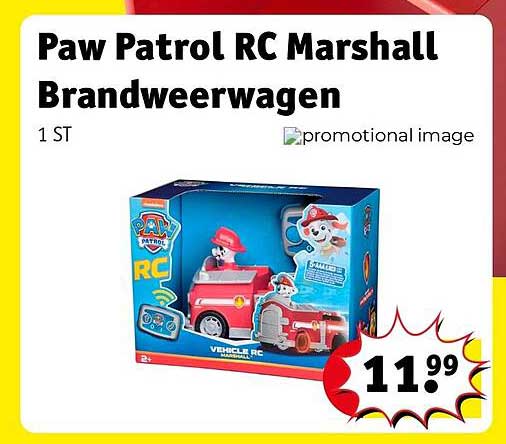 Paw Patrol RC Marshall Brandweerwagen