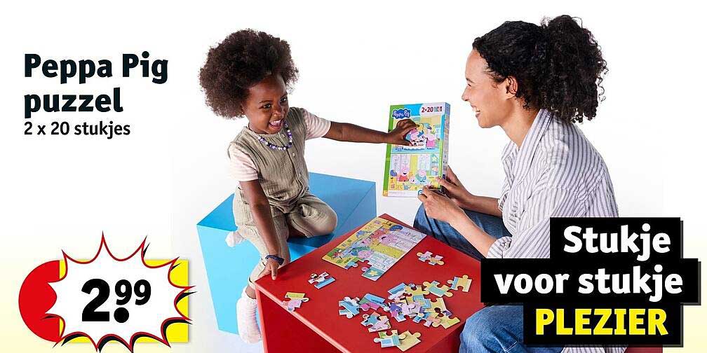 Peppa Pig puzzel 2 x 20 stukjes