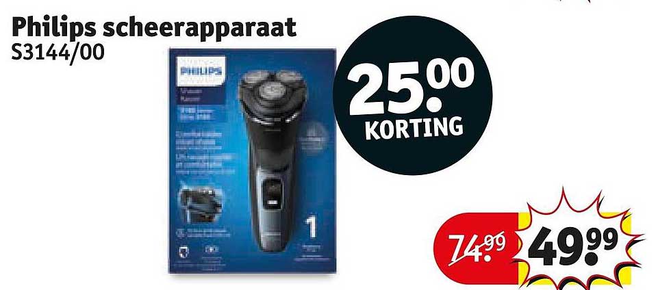 Philips scheerapparaat S3144/00 25.00 KORTING