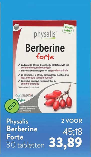 Physalis Berberine Forte 30 tabletten