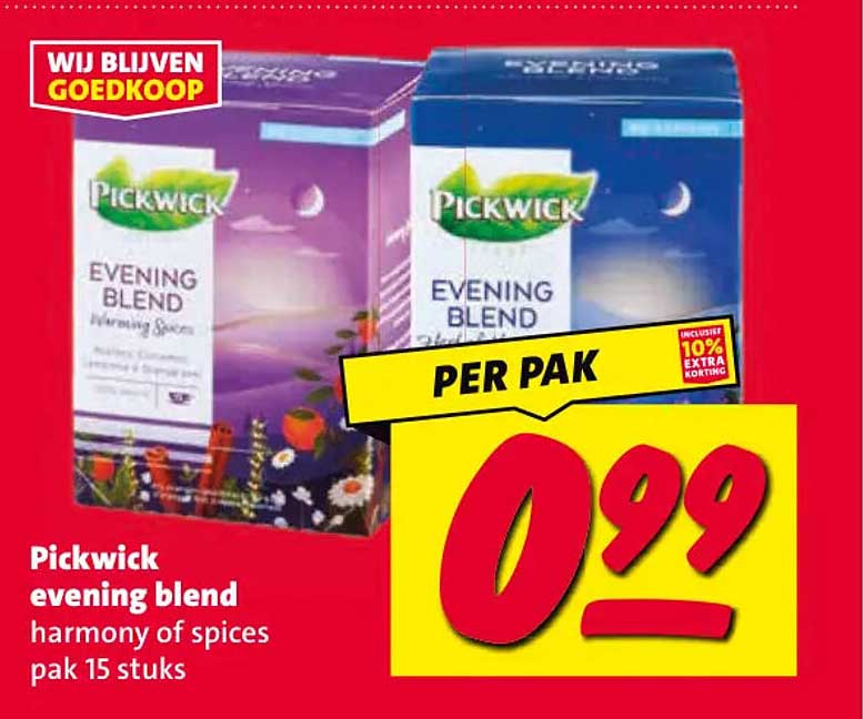 Pickwick evening blend harmony of spices pak 15 stuks