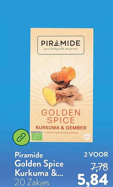 Piramide Golden Spice Kurkuma &... 20 Zakjes 2 VOOR