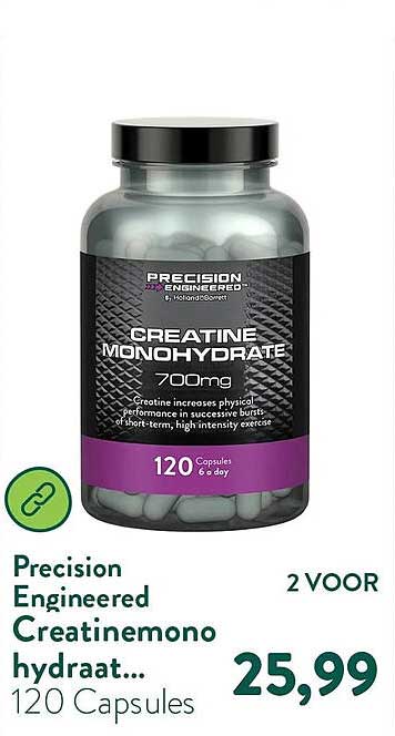 Precision Engineered Creatinemono hydraat... 120 Capsules 2 VOOR