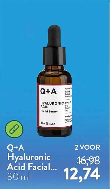 Q+A Hyaluronic Acid Facial... 30 ml 2 VOOR