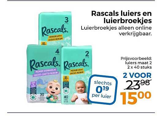 Rascals luiers en luierbroekjes