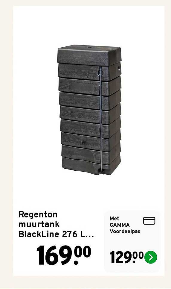 Regenton muurtank BlackLine 276 L...