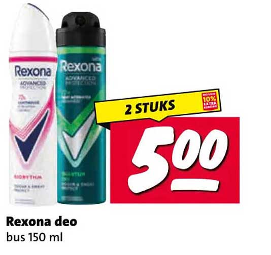 Rexona deo bus 150 ml 2 STUKS