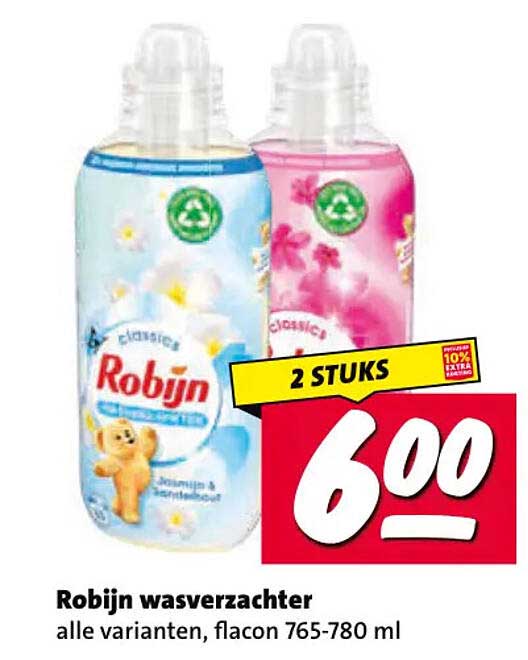 Robijn wasverzachter 2 STUKS