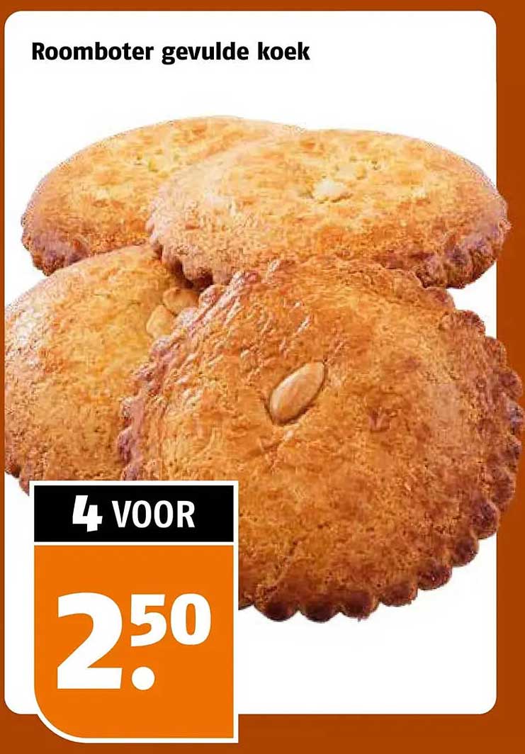 Roomboter gevulde koek
