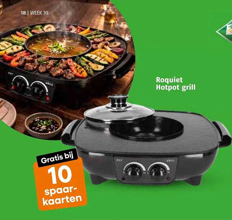 Roqiet Hotpot grill Gratis bij 10 spaarkaarten