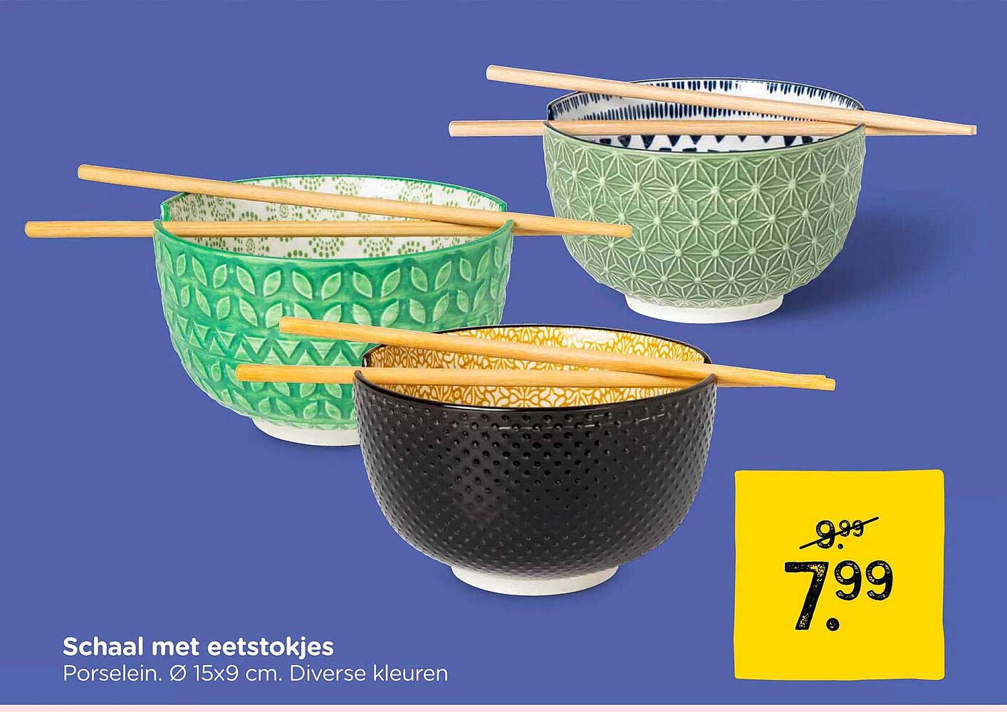 Schaal met eetstokjes