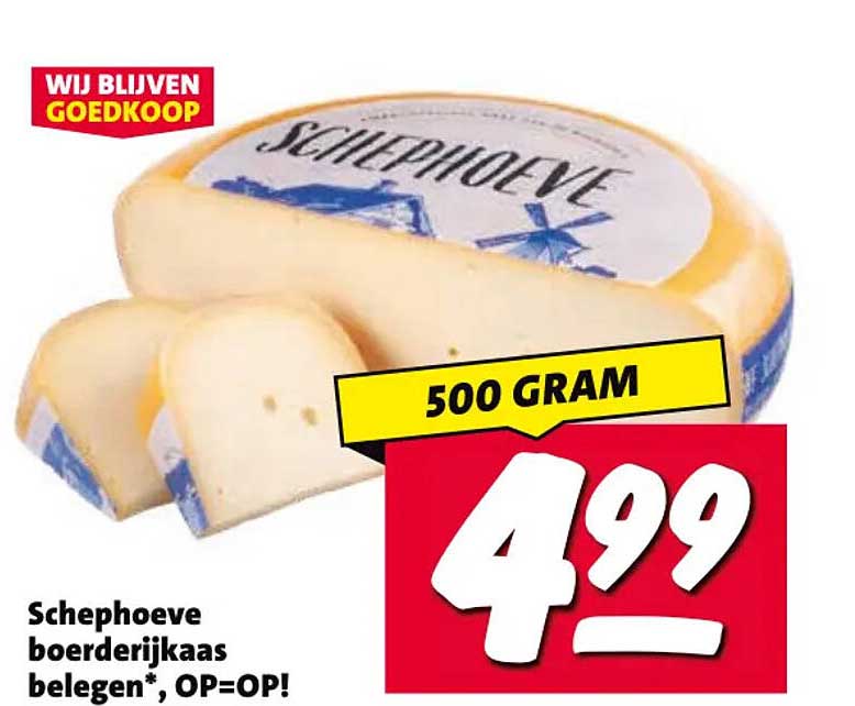 Schephoeve boerderijkaas belegen*, OP=OP! 500 GRAM