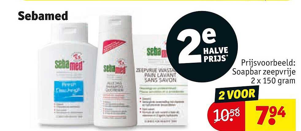 Sebamed 2e halve prijs