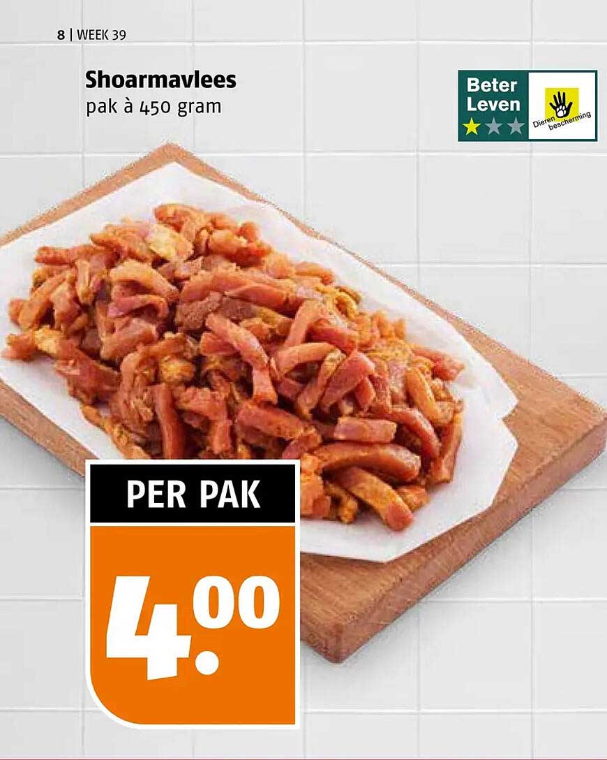 Shoarmavlees pak à 450 gram
