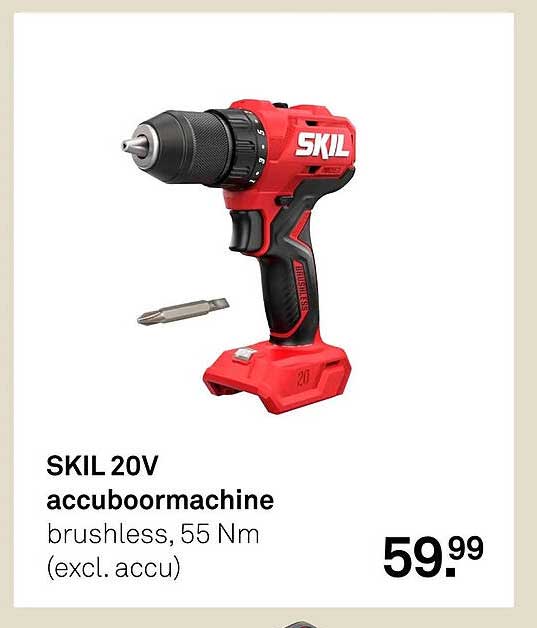 SKIL 20V accuboormachine brushless, 55 Nm (excl. accu)