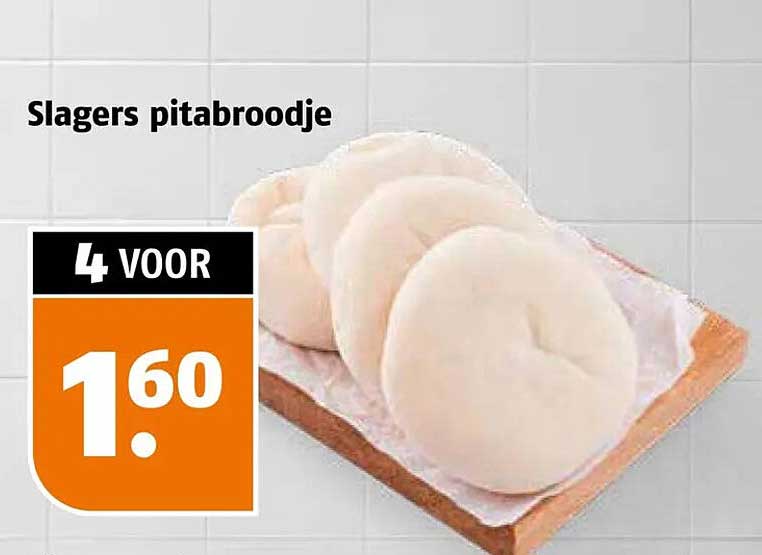 Slagers pitabroodje 4 voor