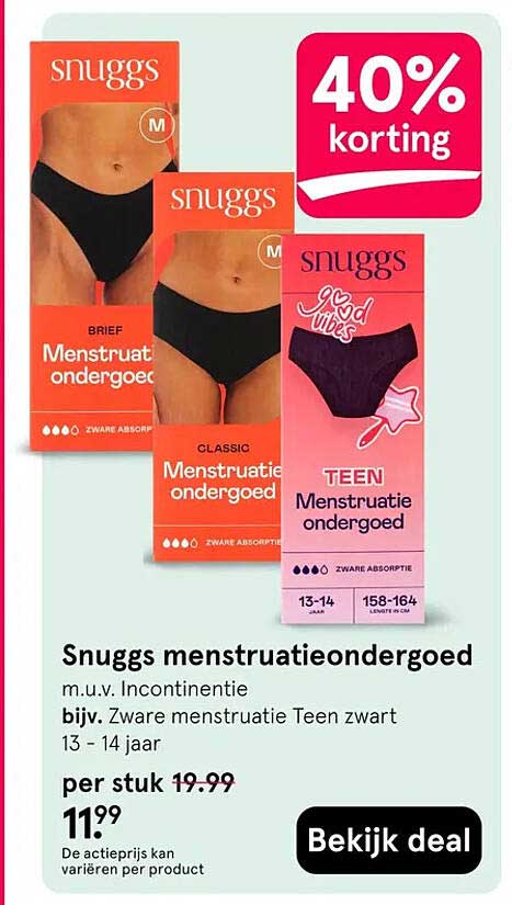 Snuggs menstruatieondergoed