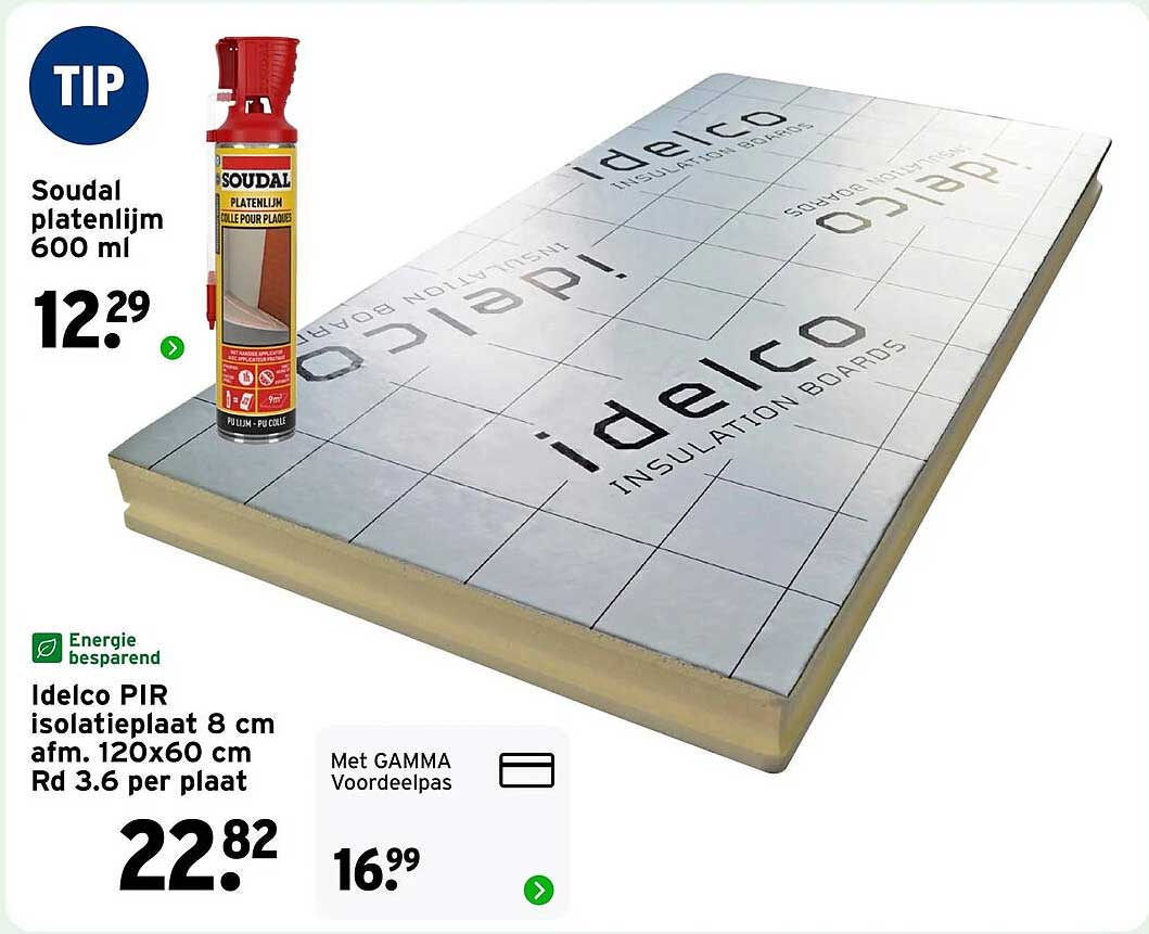 Soudal platenlijm 600 ml