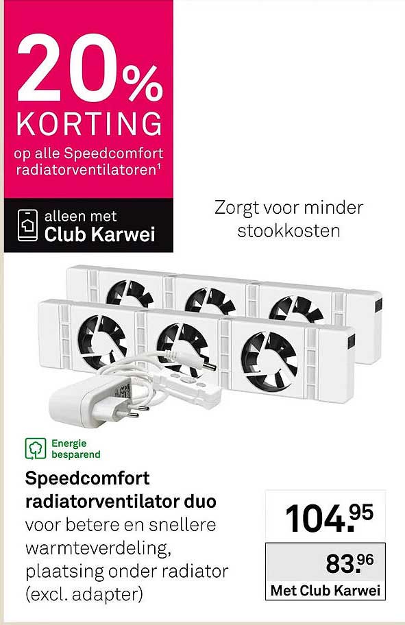 Speedcomfort radiatoventilator duo