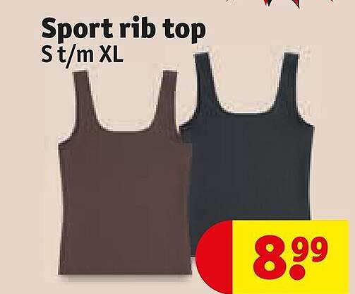 Sport rib top St/m XL