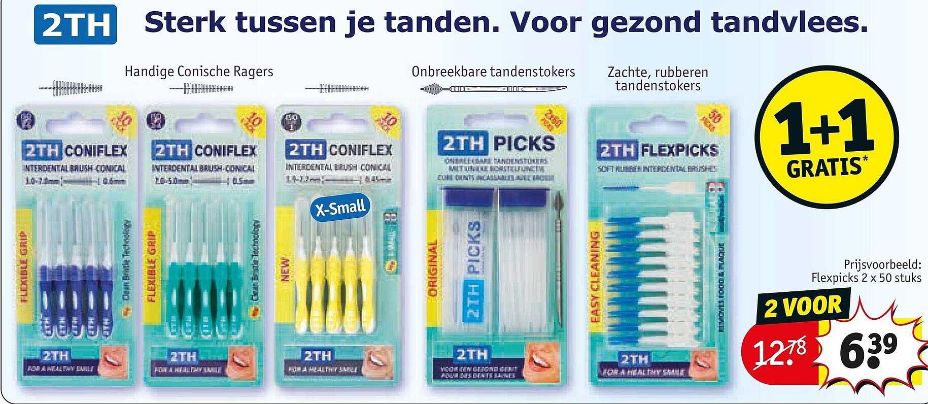 Sterk tussen je tanden. Voor gezond tandvlees. 1+1 GRATIS*