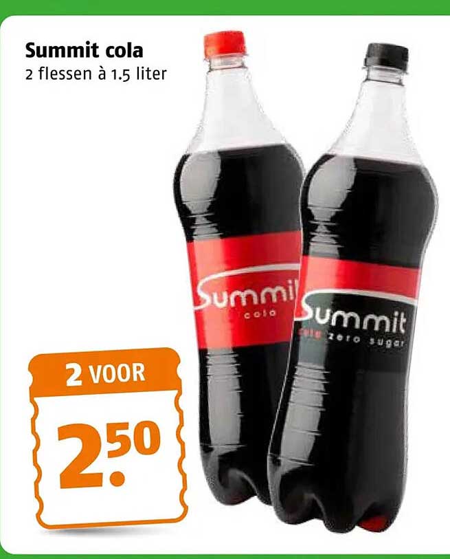 Summit cola 2 flessen à 1.5 liter