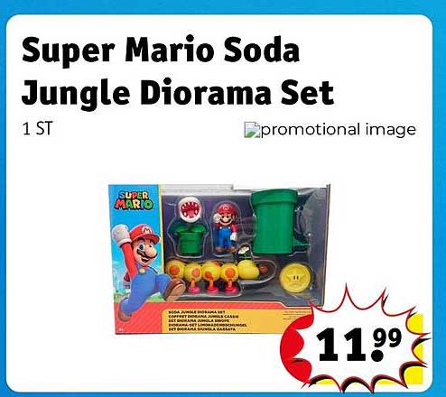 Super Mario Soda Jungle Diorama Set