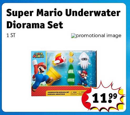 Super Mario Underwater Diorama Set