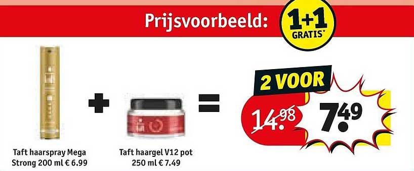 Taft haarspray Mega Strong 200 ml € 6.99